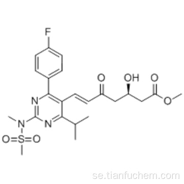 Metyl (+) - (3R) -7- [4- (4-fluorofenyl) -6-isopropyl-2- (N-metyl-N-metansulfonylamino) pyrimidin-5-yl] -3-hydroxi-5-oxo- (6E) -heptenoat CAS 147118-39-6